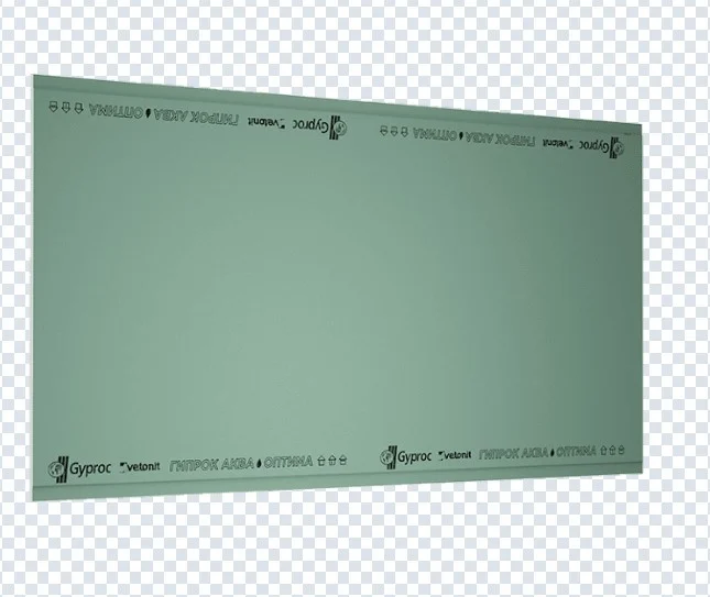 Гипсокартон ГКЛВ Vetonit (Gyproc) Аква Оптима ГСП-H3-УК влагостойкий 3000*1200*12,5 мм