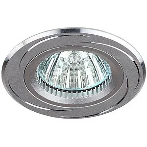 Светильник точечный ЭРА KL34 AL/SL/1 алюминиевый MR16,12V/220V, 50W серебро/хром*
