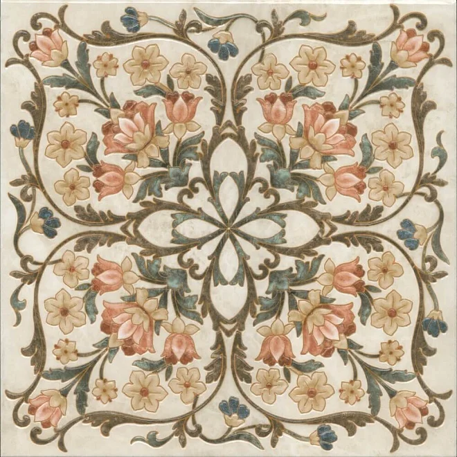 Плитка KERAMA MARAZZI Лирия ковёр центр лаппатированный декор пол 40,2x40,2x8 арт.VT&#92;A18&#92;SG1544L