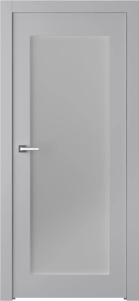 Дверь BELWOODDOORS "Кремона 1" стекло Мателюкс белый каленый 60 (21-7) эмаль светло - серый