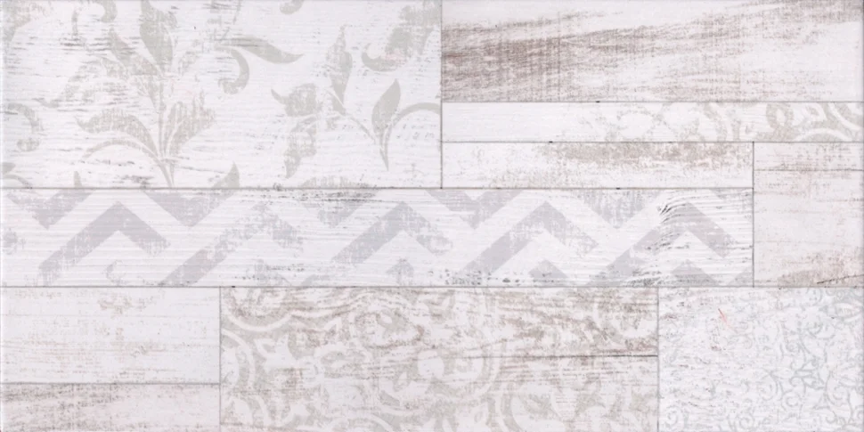 Плитка GLOBAL TILE San Remo белая геометрия стена 25х50 арт.GT13VG
