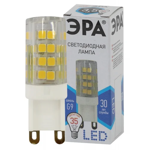 Лампа светодиодная 3,5W G9 220V 4000K 400Лм (белый) ЭРА, JCD-3,5w-220V-corn, ceramics-840-G9