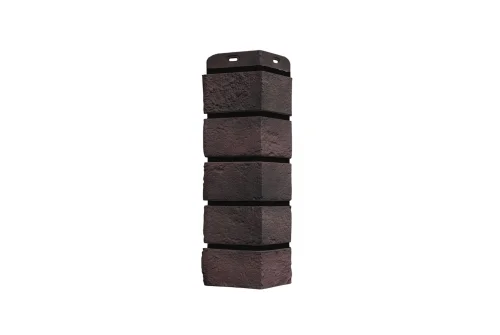 Угол наружный Grandline кофе c черным швом (Состаренный кирпич Design Plus) 0,12*0,39 м