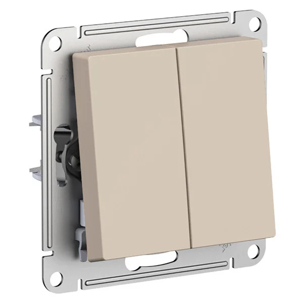 Механизм выключателя 2-кл. СП AtlasDesign (сх. 5) 10AX песочный Schneider Electric ATN001251