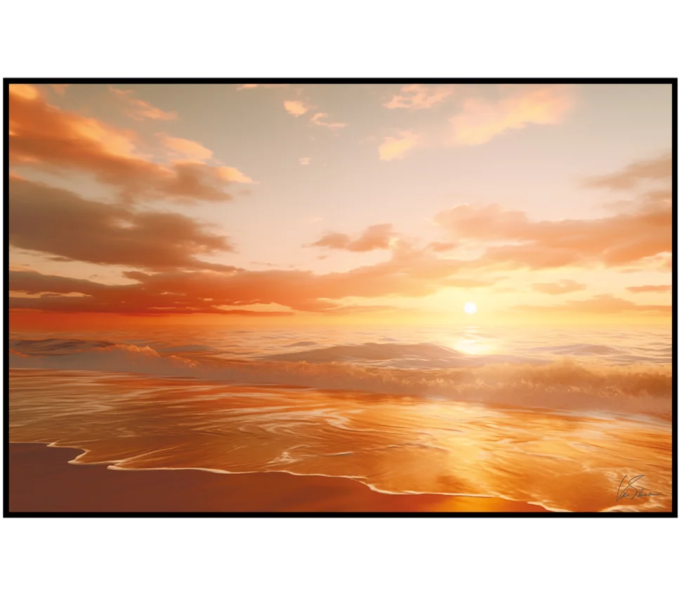 Картина интерьерная в раме VS на холсте Sunset 70*110 арт.8271042