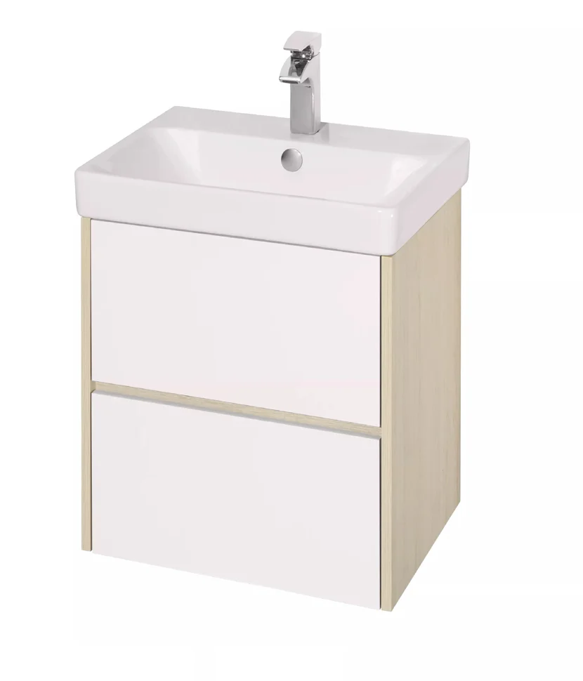 Комплект AQUATON: тумба под умывальник Сканди 55 Белый/Дуб Верона с раковиной Адриана 55 Комплект AQUATON: тумба под умывальник Сканди 55 Белый/Дуб Верона с раковиной Адриана 55