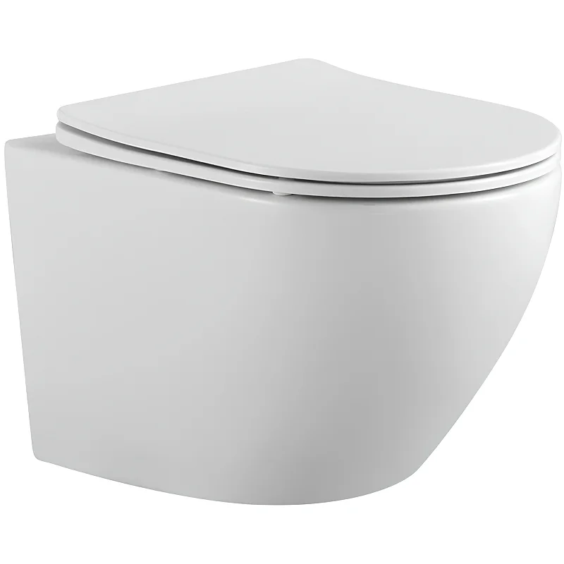 Унитаз подвесной AQUATEK ЕВРОПА безободковый 525*360*320мм, с тонким сиденьем микролифт, крепеж Унитаз подвесной AQUATEK ЕВРОПА безободковый 525*360*320мм, с тонким сиденьем микролифт, крепеж