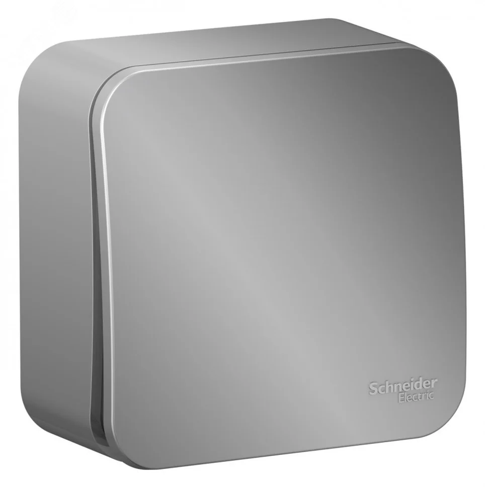 Выключатель одноклавишный ОП Blanca 10А IP20 (сх. 1) 250В с изолир. пластиной алюм. SE BLNVA101013