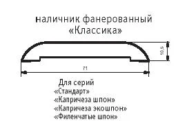 Наличник дверной п/сфера BELWOODDOORS "Классика" 1 ПЛАНКА ДУБ РАДИАЛ
