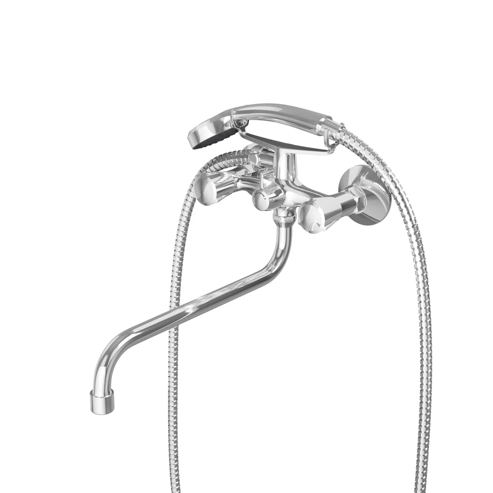 Смеситель RUSH Pioneer PI7950-51 для ванны, с длинным поворотным изливом, латунь