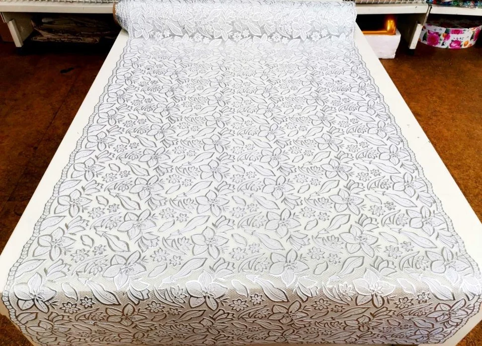 Салфетка метражная 50см*20м серебро, мод. FL-2972 WH/SI