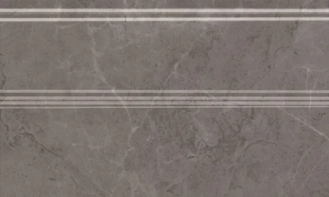 Плитка KERAMA MARAZZI Гран Пале Плинтус серый 25х15х8 арт.FMB011