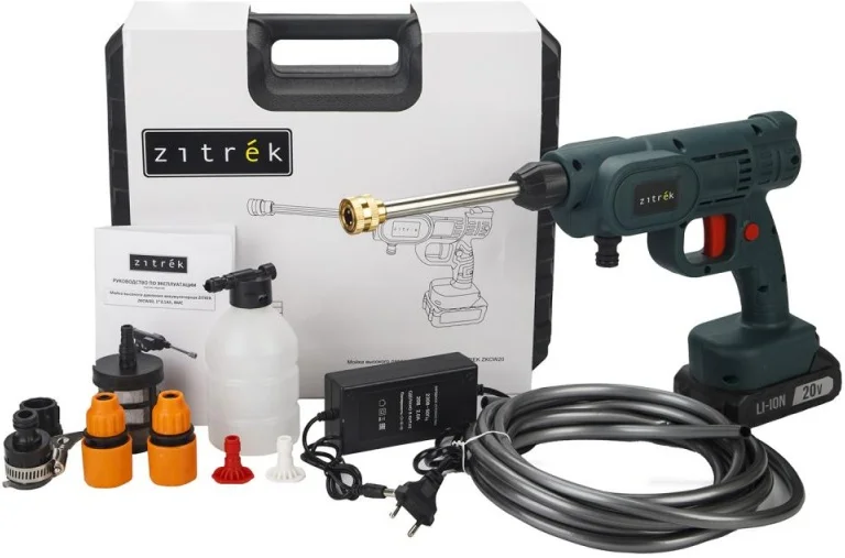 Мойка высокого давления аккумуляторная ZITREK ZKCW20, 30 бар, 1x2.5Ач, в кейсе Мойка высокого давления аккумуляторная ZITREK ZKCW20, 30 бар, 1x2.5Ач, в кейсе