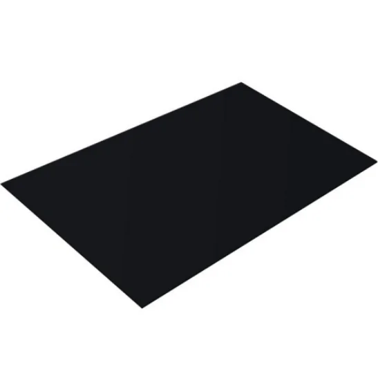 Плоский лист PE RAL 9005 (чёрный), 0.5мм ГОСТ (Satin), 1.25*2.2 м.п., пл=2.75м2 (в пленке)