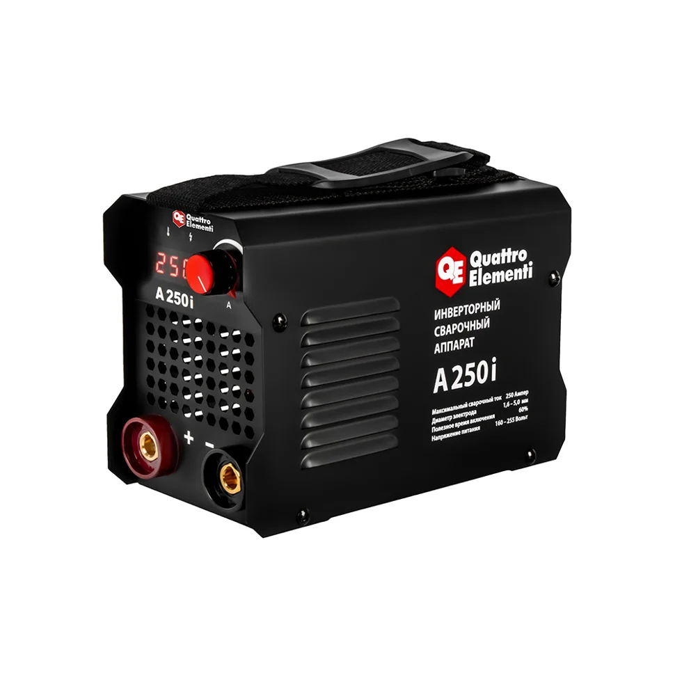 Сварочный аппарат QUATTRO ELEMENTI A 250i (250 А, электроды до 5.0 мм, дисплей) Сварочный аппарат QUATTRO ELEMENTI A 250i (250 А, электроды до 5.0 мм, дисплей)