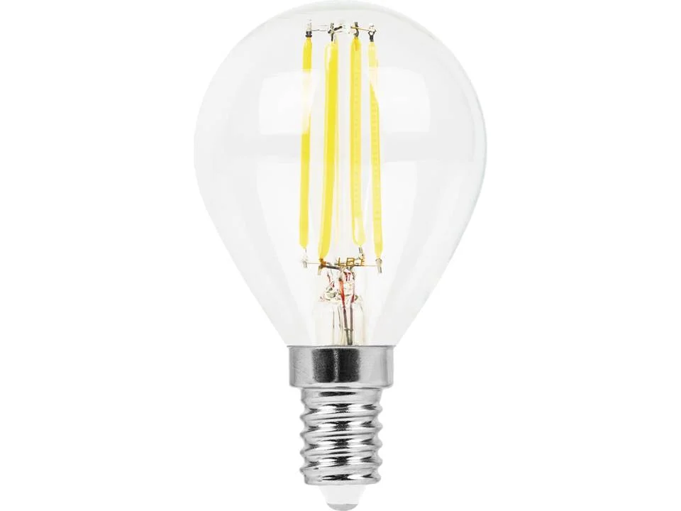 Лампа светодиодная 5W E14 230V 4000K 550Лм (белый) Шар (G45) Feron, LB-61