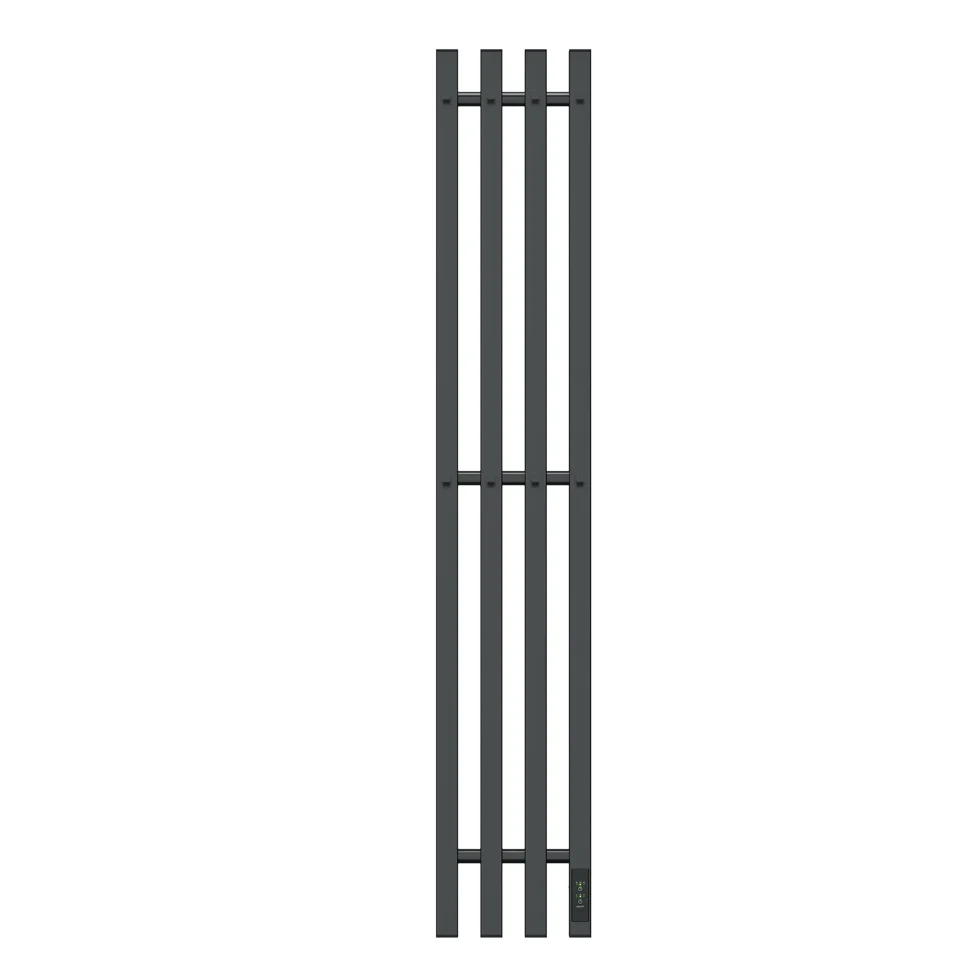 Полотенцесушитель электрический POINT Гермес (electro) 180х1200 3 круглых перекладины, диммер справа, графит блеск