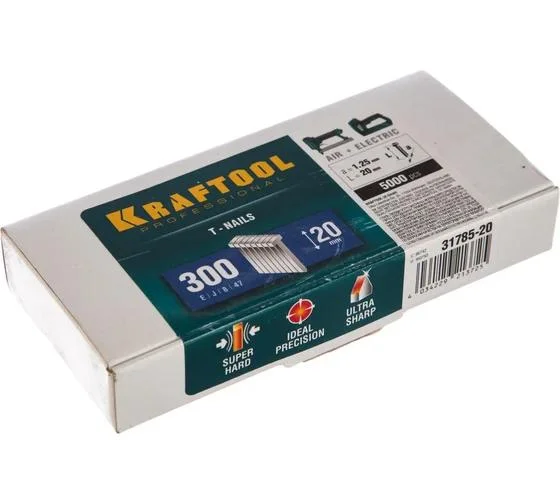 Гвозди Kraftool тип 300 (47/J/ F), 20 мм, калибр 18GA, 5000 шт