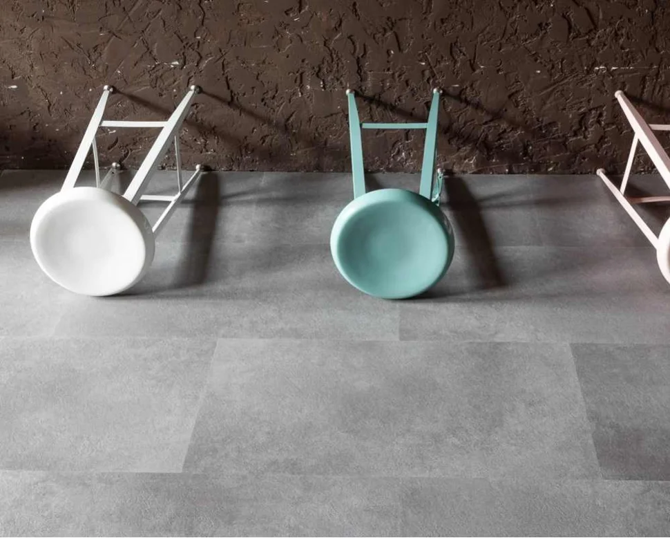 Плитка виниловая CERAMO VINILAM STONE GLUE клеевая Цемент 61609, 480*950*2,5мм , 43 класс