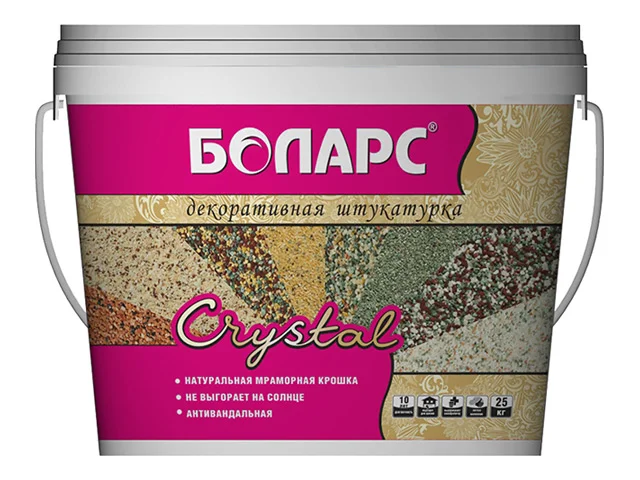Штукатурка декоративная БОЛАРС Кристалл 25 кг зерно 1,5 арт.2150п