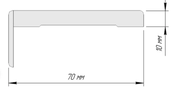 Наличник дверной телескопический STABILEPORTE 70*10*2150 клен айс, нанотекс