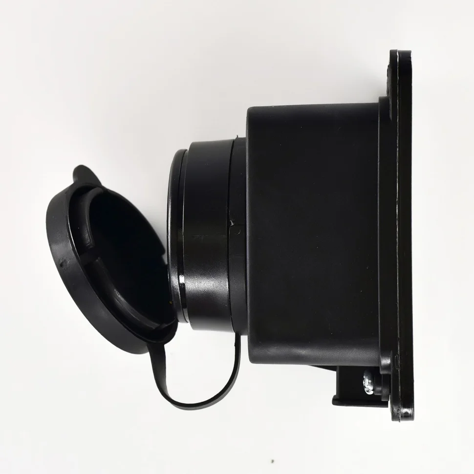 Розетка прямая Lezard с заглушкой 2Р+РЕ 1х16А 220-240V (каучук)