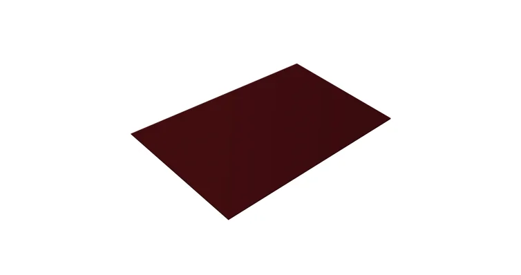 Плоский лист PE RAL 3005 (красное вино), 0.45 мм, 1,25*1.9 м.п., пл=2.375м2 (в пленке)