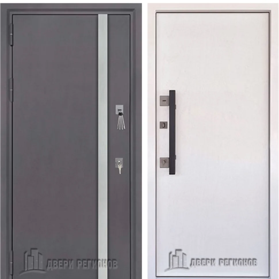 Дверь мет. REGIDOORS Норд NEW Термо 887х2057 "Л" муар меланж/миламин белый
