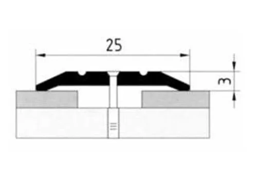 Порог АПС 001 алюминиевый 1350*25*3 мм одноуровневый (42-дуб капучино)
