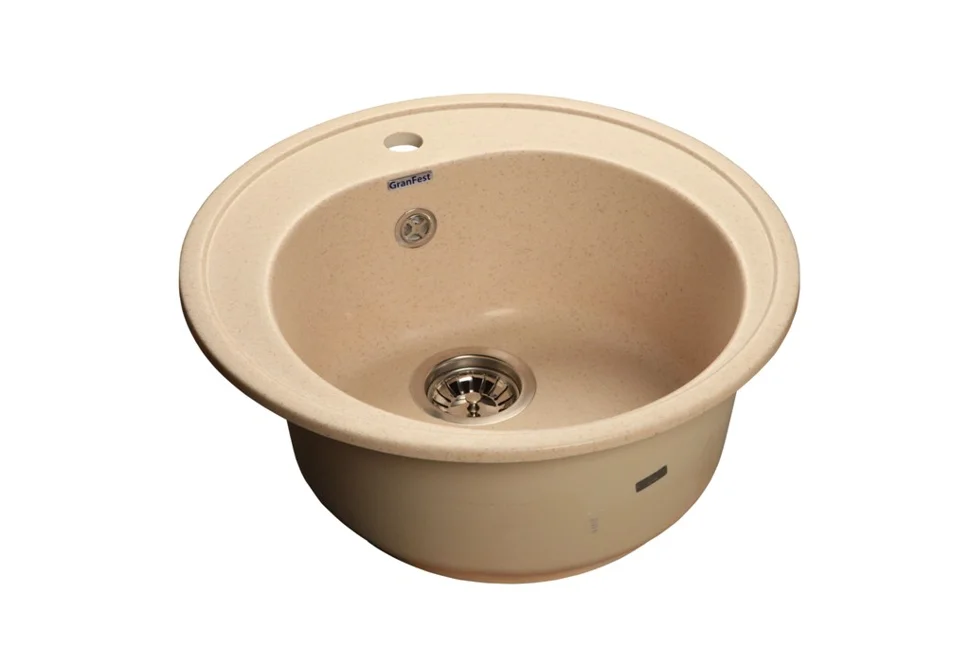 Мойка композитная GRANFEST Rondo d510 Песочный круглая
