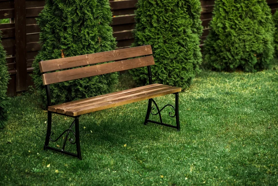 Скамья Флора 1,5 метра, пропитка масляным антисептиком Скамья Флора 1,5 метра, пропитка масляным антисептиком