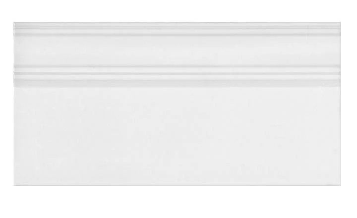 Плитка KERAMA MARAZZI Монфорте плинтус белый обрезной 20x40x16 арт. FME006R