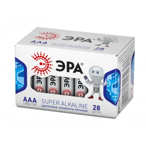 Элемент питания ЭРА LR03-28 box (28шт)