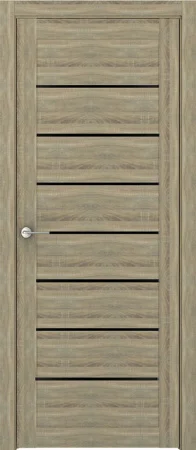 Дверь UBERTURE МОДЕРН 10005 стекло чёрное, дуб европейский, 80