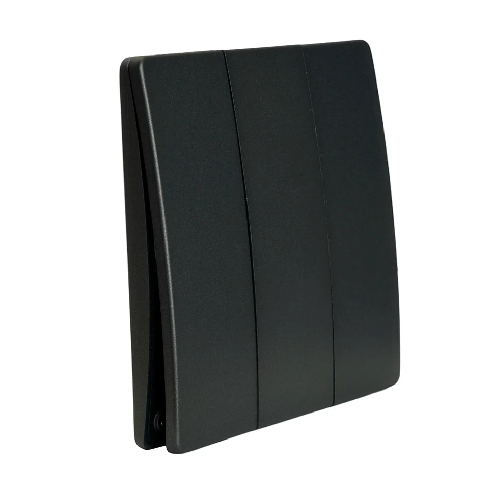 Выключатель трехклавишный дистанционного управления 7мВт, IP65,графит, TM93 Feron