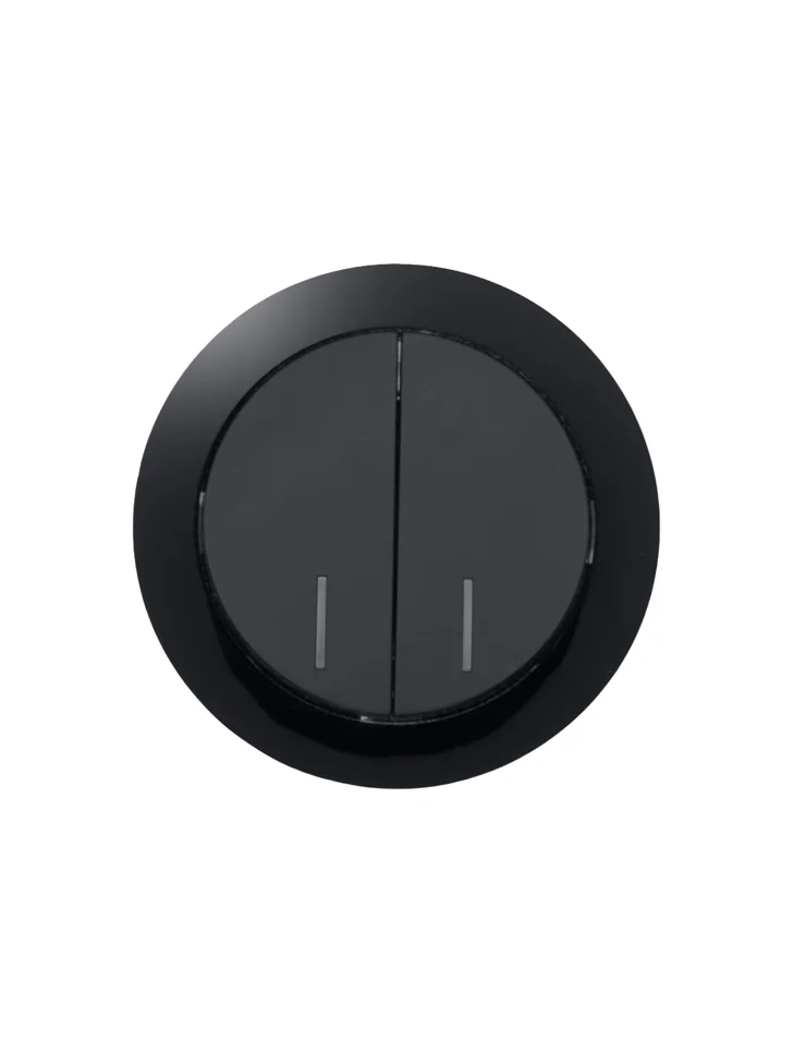 Рамка одноместная горизонтальная Lezard OSEN акриловая черная круглая Рамка одноместная горизонтальная Lezard OSEN акриловая черная круглая