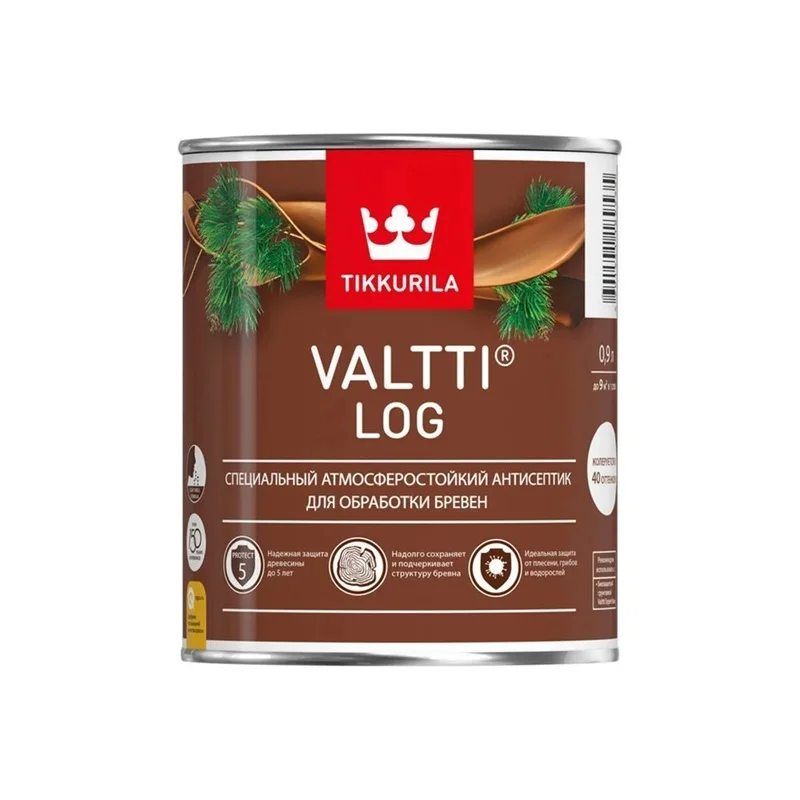 Антисептик лессирующий Tikkurila VALTTI LOG 0,9л сосна