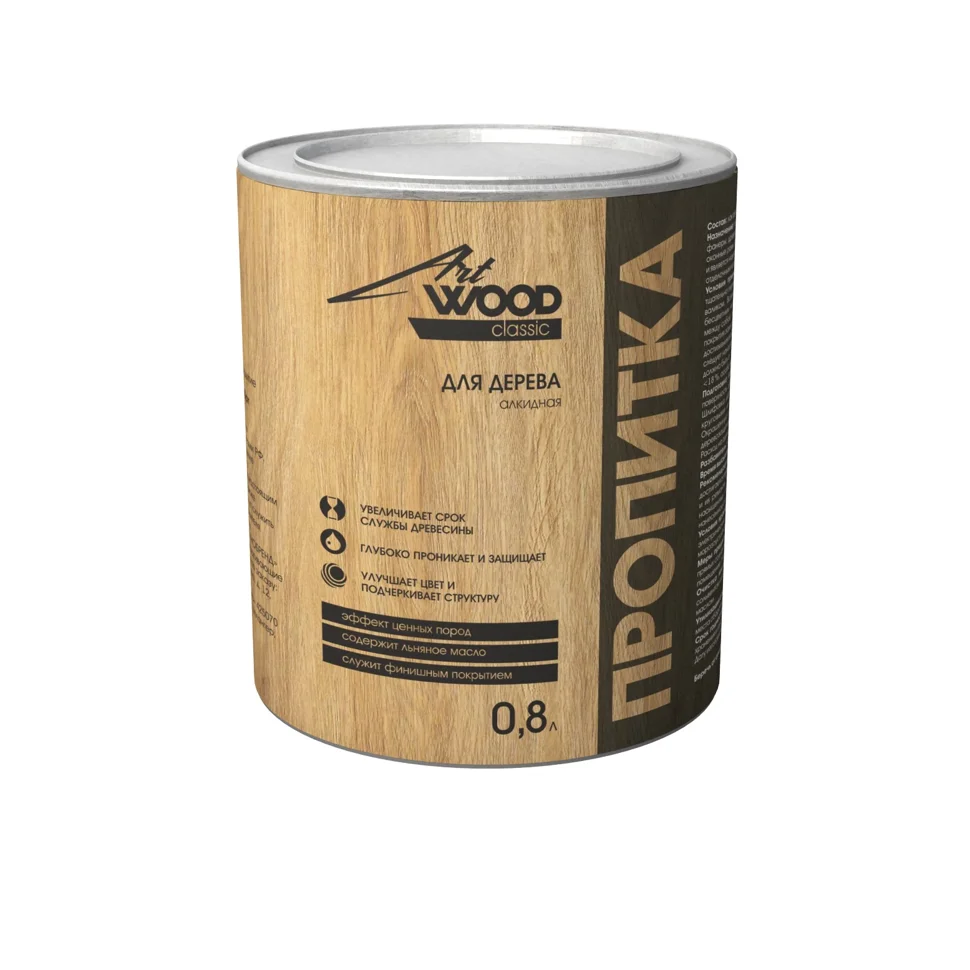 Состав деревозащитный ArtWOOD Classic темно- серый 0,7кг