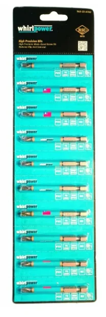 Биты магнитные PH2-70 в индивидуальной упаковке RSC-технология 10 шт, WHIRLPOWER