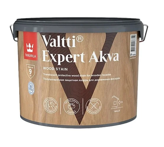Антисептик лессирующий Tikkurila VALTTI EXPERT AKVA 9л бесцветный