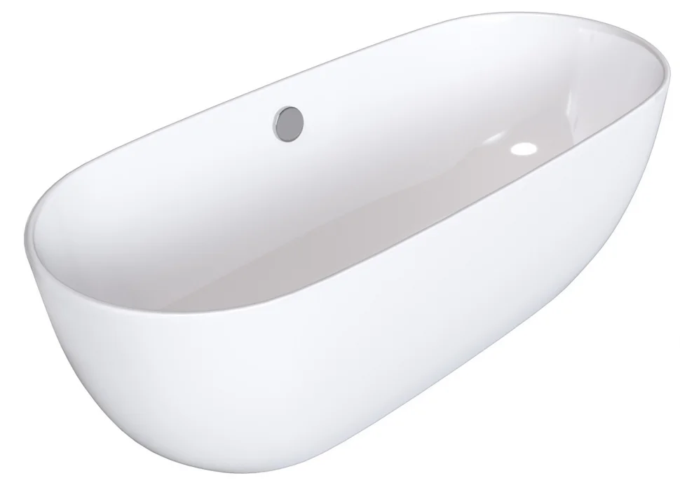 Ванна акриловая отдельностоящая GROSSMAN Classic (170x80x58), цвет белый, арт. GR-2501