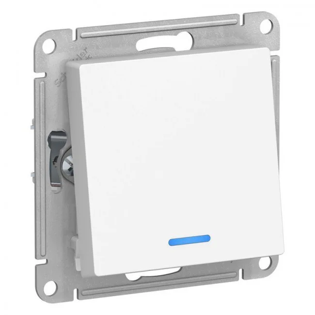 Механизм переключателя 1-кл. СП AtlasDesign 10А IP20 (сх. 6а) 10AX с подсветкой бел. Schneider Electric ATN000163