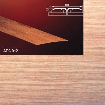 Порог АПС 012 алюминиевый 2700*100*3,5 мм одноуровневый (33 ясень)