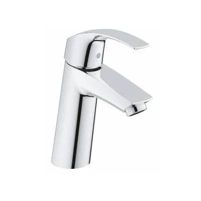 Смеситель GROHE Eurosmart для раковины однорычажный, гладкий корпус, средний излив