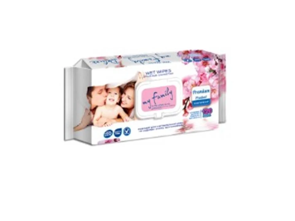Салфетки влажные Deluxe My Family с витамином Е, 120 листов, с клапаном* Салфетки влажные Deluxe My Family с витамином Е, 120 листов, с клапаном*