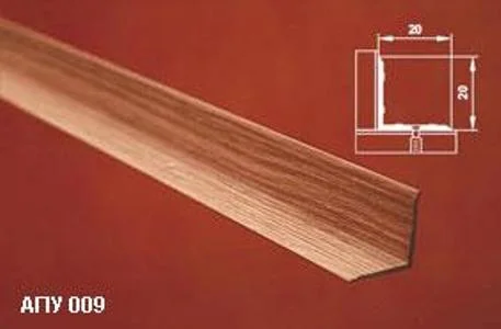 Порог АПУ 009 алюминиевый 1800*20*20 мм угловой внутренний (27 мербау)