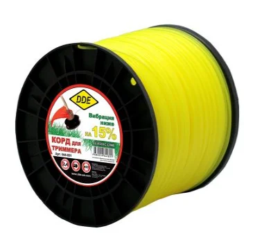 Леска на катушке 2,4мм 860м круг,желтый, "Classic line", DDE