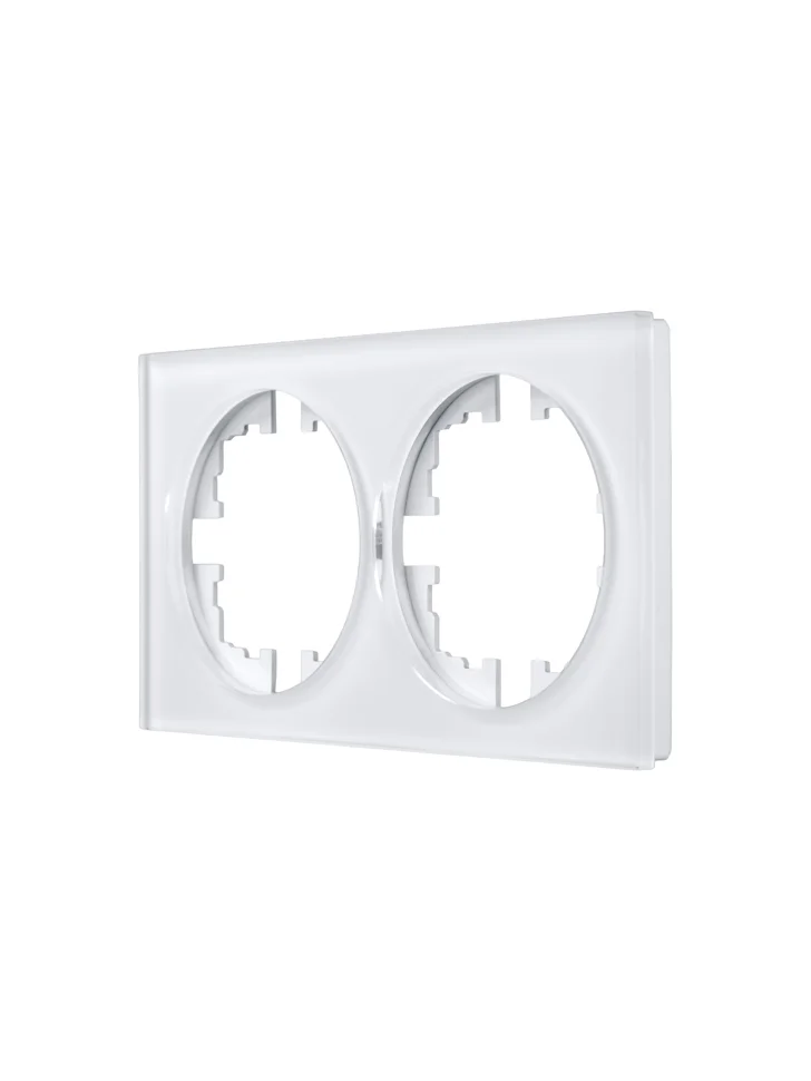 Рамка двухместная горизонтальная Lezard OSEN акриловая белая матовая Рамка двухместная горизонтальная Lezard OSEN акриловая белая матовая