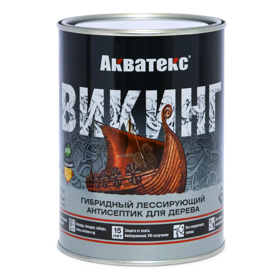 Антисептик лессирующий Акватекс ВИКИНГ для дерева палисандр 0,75 л