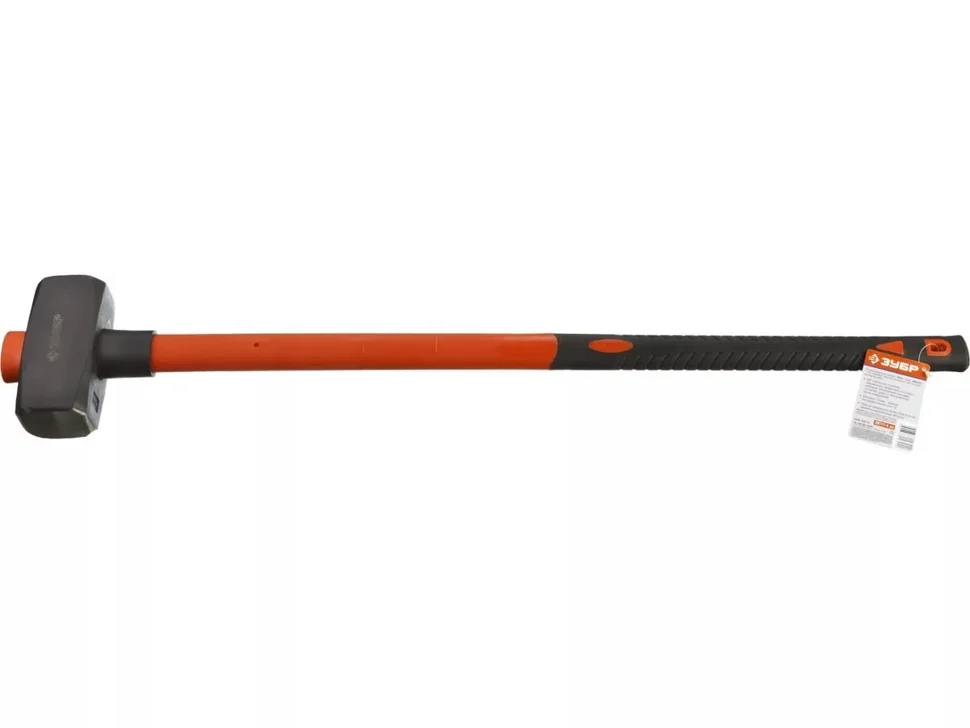 Кувалда 5000г, ЗУБР "МАСТЕР", кованая с обратной двухкомпонентной фиберглассовой рукояткой и защитной резиновой манжетой Кувалда 5000г, ЗУБР "МАСТЕР", кованая с обратной двухкомпонентной фиберглассовой рукояткой и защитной резиновой манжетой